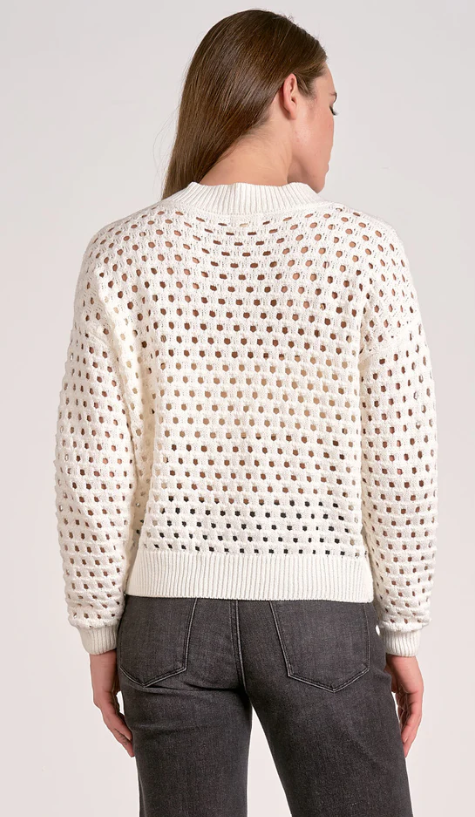 Elan Aster Cardigan White