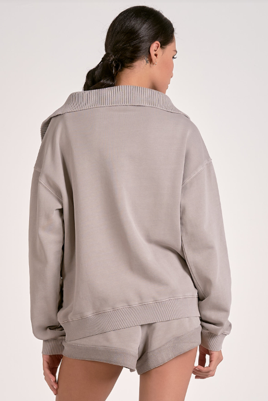 Elan Gray Sweatshirt 1/4 Zip