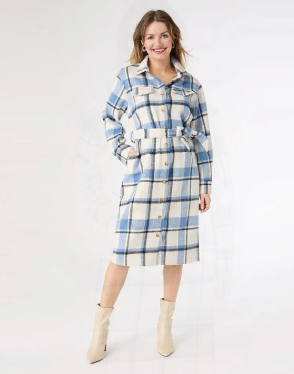 Coco Carmen Shelley Plaid Shacket