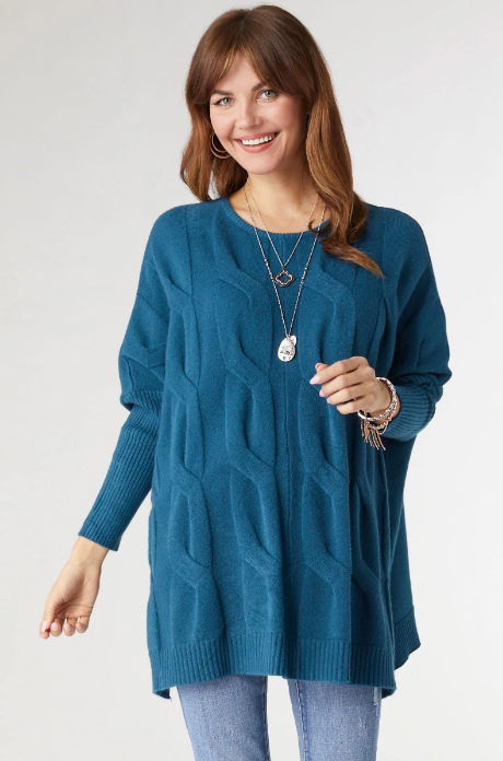 Coco Carmen Relaxed Cable Knit Sweater