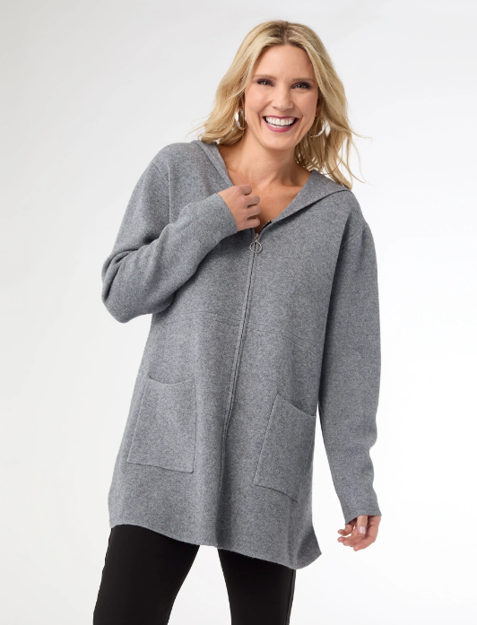 Coco Carmen Zip Front Cardigan