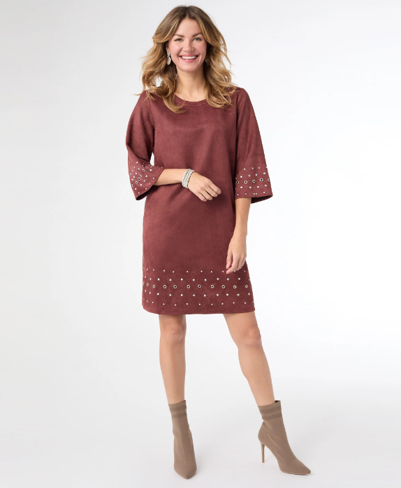 Coco Carmen Faux Suede Dress
