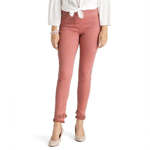 OMG Fringe Bottom Coral Ankle Pants