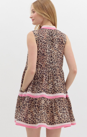 Entro Pink Leopard Dress