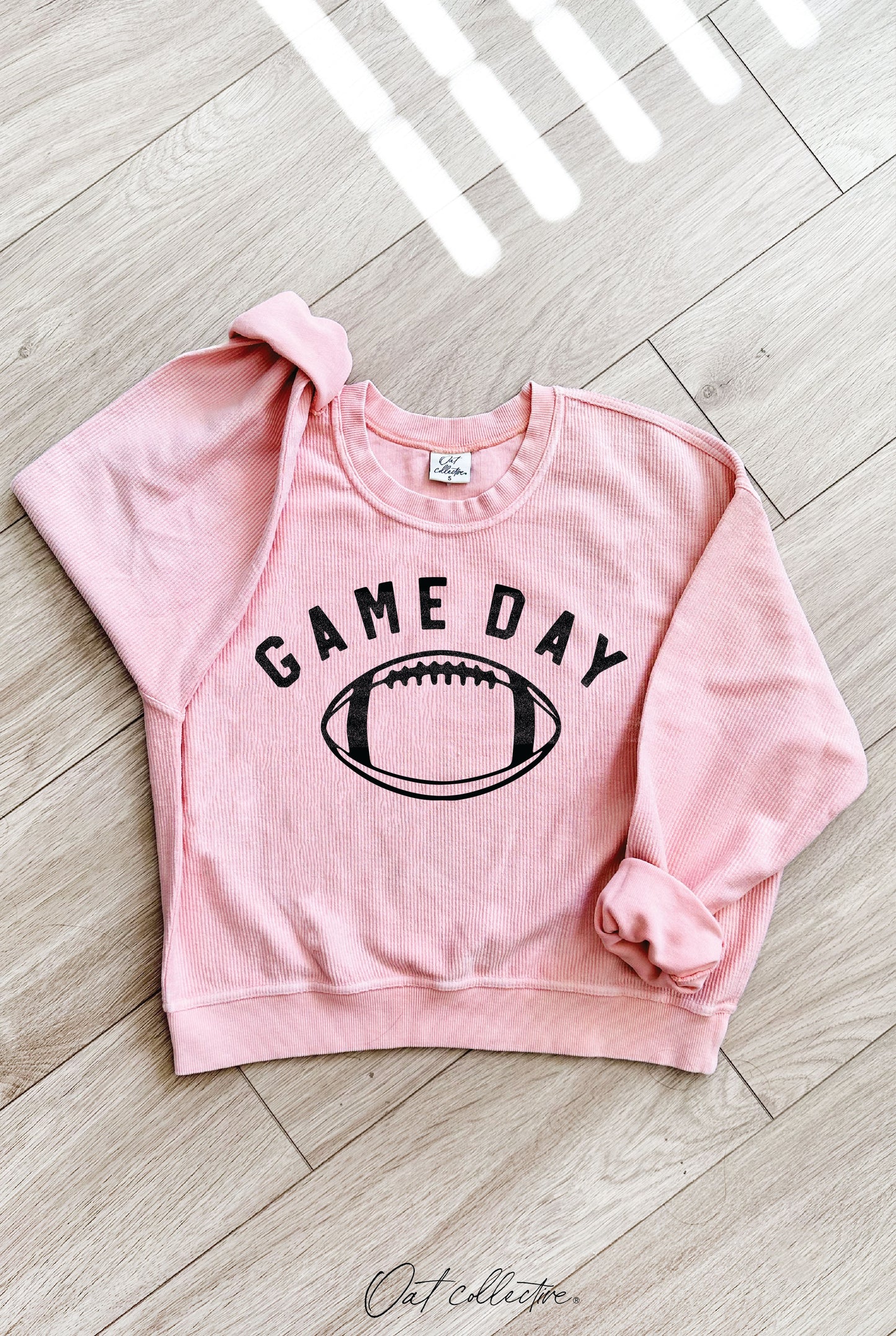 GAME DAY Cropped Thermal Vintage Pullover
