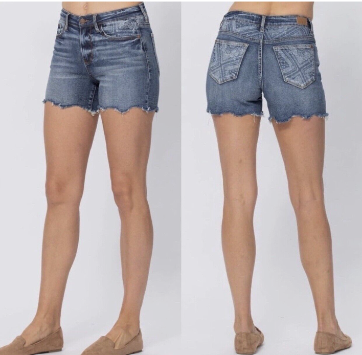Judy Blue Paisley Print Shorts