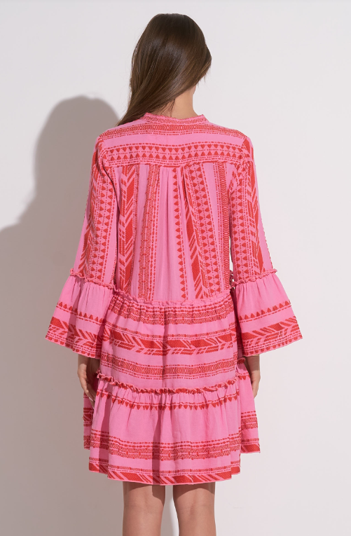 Elan Ruffle Sleeve Dress