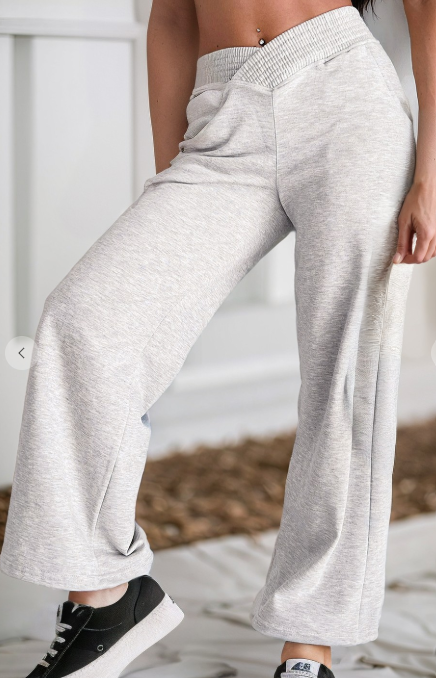 Cross-Waist Wide Leg Lounge Pants