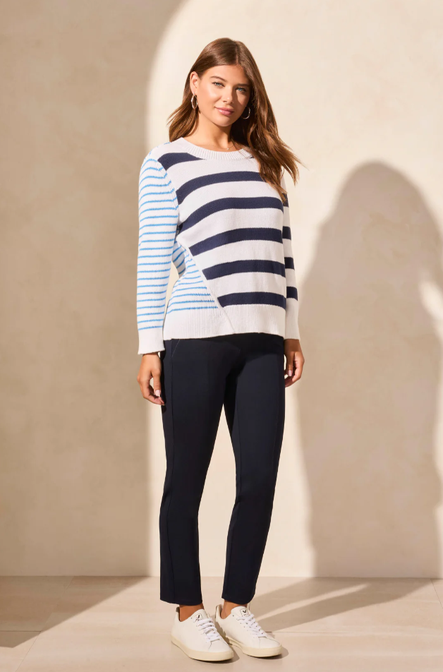 Tribal Striped Contrast Sweater