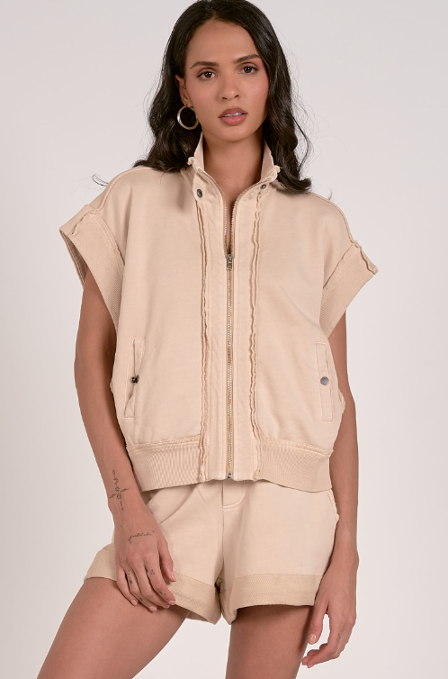 Elan Tan Short Sleeve Jacket