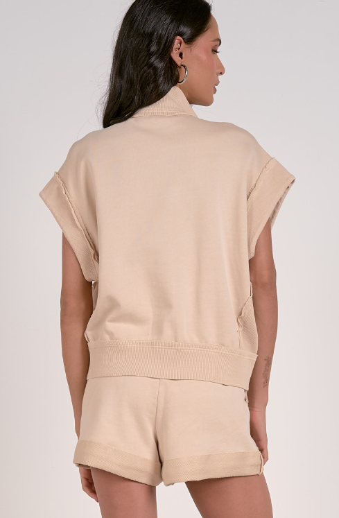 Elan Tan Short Sleeve Jacket