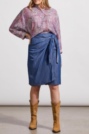 Tribal Flowy Midi Wrap Skirt