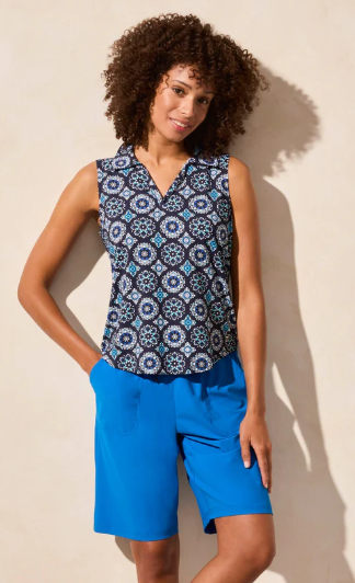 Tribal Sleeveless Polo