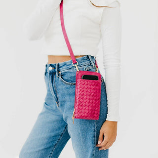 Woven Double Duty Phone Bag Wholesale - NEW COLOR ADDED!: Woven Brown