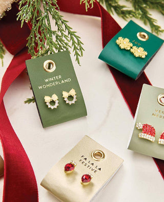 Holiday Stud Love Earrings - Joy