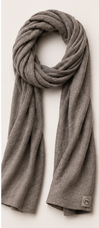 Catalina Cashmere Blend Travel Scarf: Light Grey