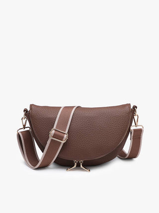 Alessandra Foldover Crescent Crossbody | M2896: Chocolate