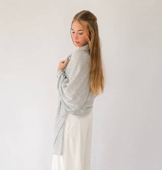 Catalina Cashmere Blend Travel Scarf: Mocha