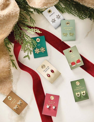 Holiday Stud Love Earrings - Winter Wonderland