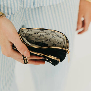 Nylon Cameron Double Zip Card Wallet: Camouflage