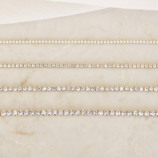 CZ Tennis Bracelet: Gold / 1.5mm