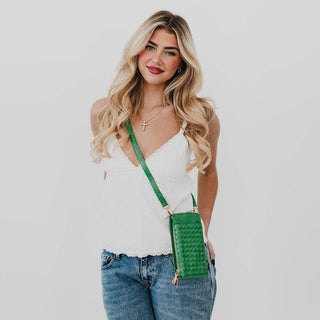 Woven Double Duty Phone Bag Wholesale - NEW COLOR ADDED!: Woven Brown
