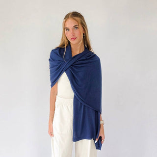 Catalina Cashmere Blend Travel Scarf: Mocha