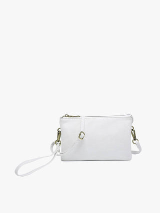 Riley Glitter 3 Compartment Crossbody/Wristlet Black