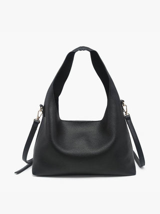 Adrianne Soft Hobo w/ Inner Bag Black