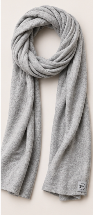 Catalina Cashmere Blend Travel Scarf: Light Grey
