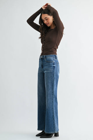 Just Black Denim Classic Wide Leg Flare