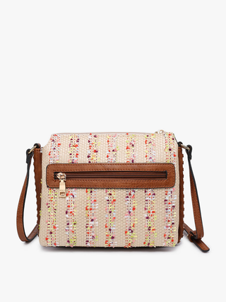 Sabrina Two Tone Crossbody – 3 Compartment Bag | M1918 : Mustard/Brown