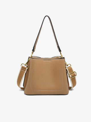 Corinna Bucket Bag – Two-Tone Canvas Guitar Strap | M2765 : Wine