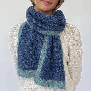 Estelle Two Tone Scarf: Blue