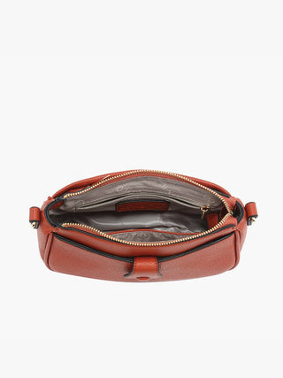 Kallie Snap Front Crossbody Bag – Nylon Strap | M2599: Rust
