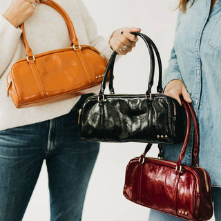 Arlys Barrel Shoulder Bag: Black
