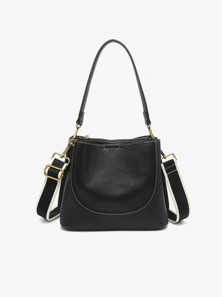 Corinna Bucket Bag – Two-Tone Canvas Guitar Strap | M2765 : Wine