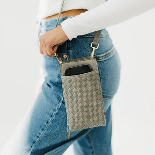 Woven Double Duty Phone Bag Wholesale - NEW COLOR ADDED!: Woven Brown