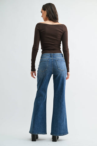 Just Black Denim Classic Wide Leg Flare