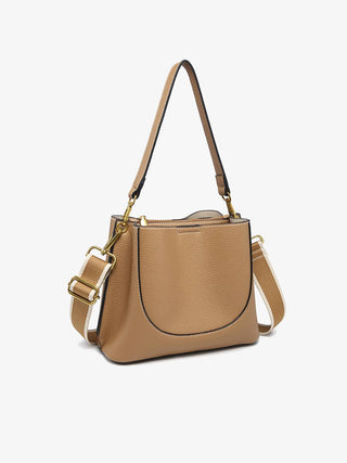 Corinna Bucket Bag – Two-Tone Canvas Guitar Strap | M2765 : Wine