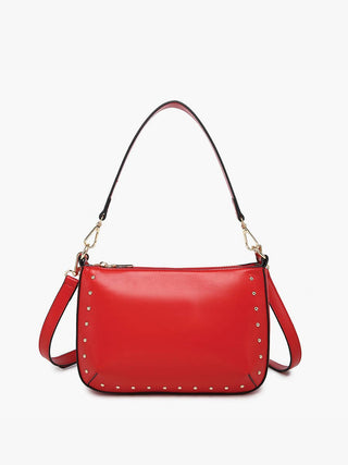 Carmen Studded Crossbody Bag – Shoulder Strap | M2629 : Brown