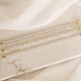 Tennis Bracelet: Gold / Baguette