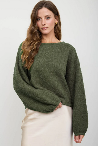 Olive Fuzzy Sweater