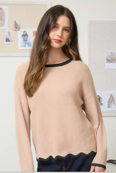 Blu Pepper Scallop Hem Sweater