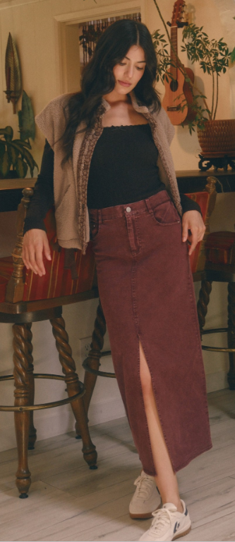 Plum Maxi Skirt