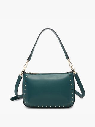 Carmen Studded Crossbody Bag – Shoulder Strap | M2629 : Brown