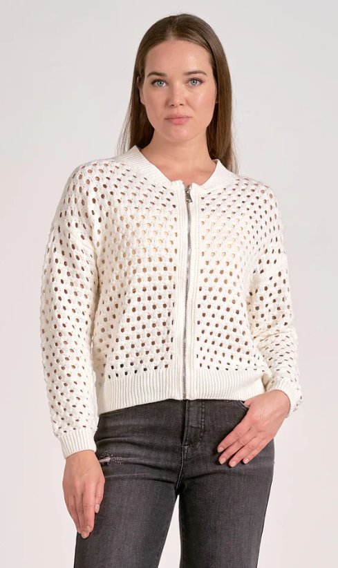 Elan Aster Cardigan White