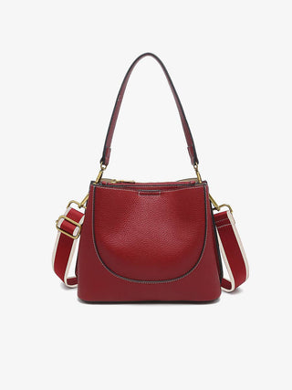 Corinna Bucket Bag – Two-Tone Canvas Guitar Strap | M2765 : Wine