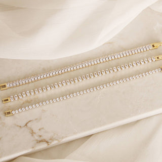Tennis Bracelet: Gold / Baguette