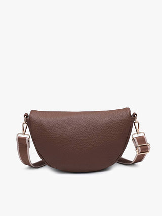 Alessandra Foldover Crescent Crossbody | M2896: Chocolate